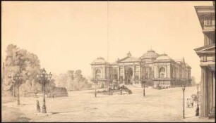 Reichstag, Berlin Zweiter Wettbewerb: Perspektivische Ansicht (Brandenburger Tor)