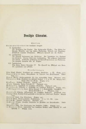 Benützte Literatur