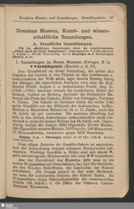 Dresdens Museen, Kunst- und wissenschaftliche Sammlungen
