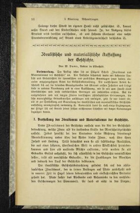 Idealistische und materialistische Auffassung der Geschichte