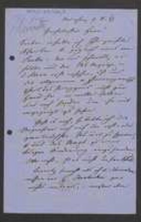 Brief von Ludwig Molendo und Paul Günther Lorentz an Unbekannt