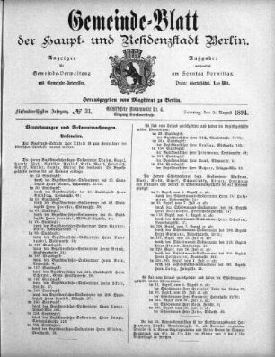 1894,31: No. 31, 5. August 1894