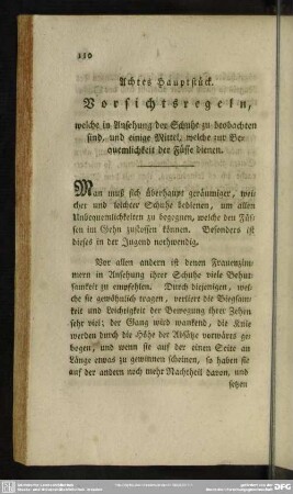 Achtes Hauptstück. Vorsichtsregeln