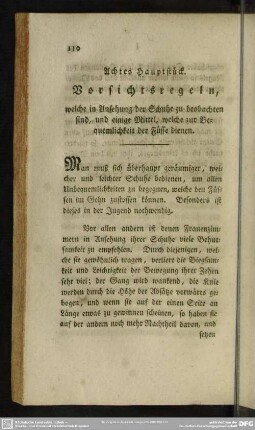 Achtes Hauptstück. Vorsichtsregeln