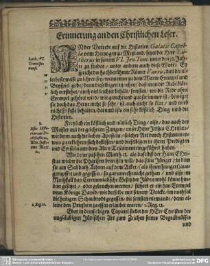 Erinnerung an den Christlichen Leser