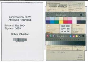 Entnazifizierung Christine Weber , geb. 21.11.1892 ()