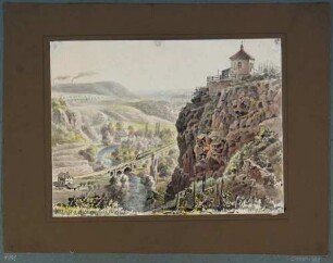 Blick von der Begerburg in den Plauenschen Grund mit der Eisenbahn