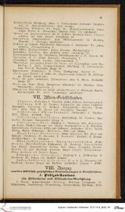 VII. Aktien-Gesellschaften.