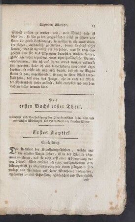 Erstes Kapitel. Einleitung