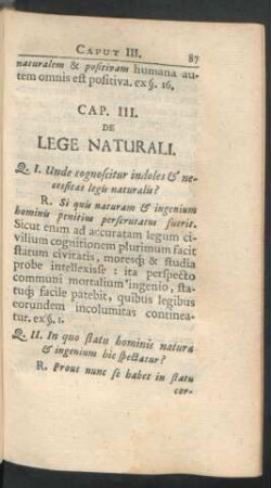 Cap. III. De Lege Naturali