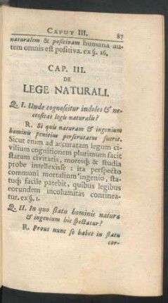 Cap. III. De Lege Naturali