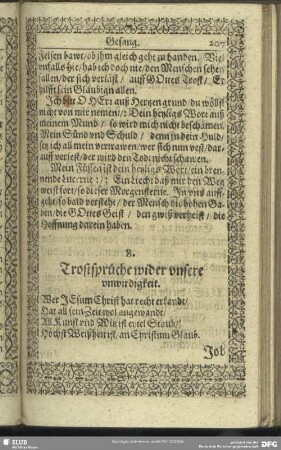 8. Trostsprüche wider unsere unwirdigkeit