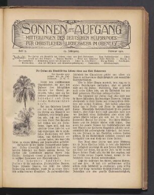 Heft 5 13. Jahrgang. Februar 1911