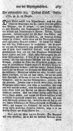Der philosophische Arzt. St.3.