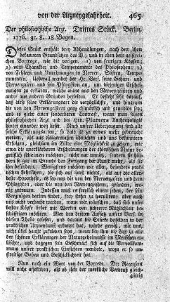 Der philosophische Arzt. St.3.