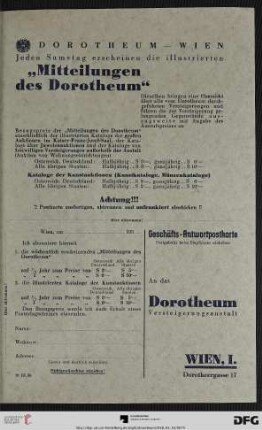 Mitteilung des Dorotheum