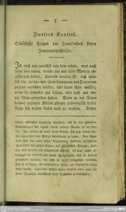 Zweites Kapitel. Schädliche Folgen der Trunkenheit beym Zeugungsgeschäfte