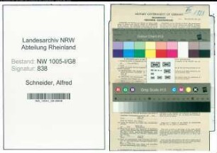 Entnazifizierung Alfred Schneider , geb. 17.07.1919 (kaufm. Angestellter)