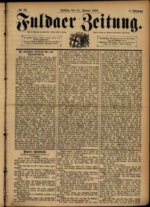 Ausgabe vom Freitag, den 31. Januar 1890.
