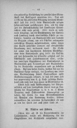 XI. Mühlen und Fähren.