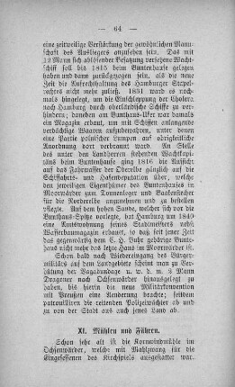 XI. Mühlen und Fähren.