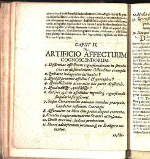 Caput II. De Artificio Affectuum Cognoscendorum.
