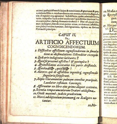 Caput II. De Artificio Affectuum Cognoscendorum.