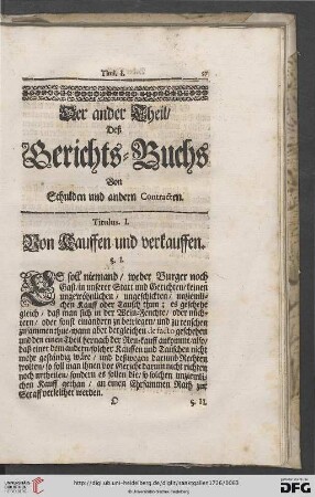 Der ander Theil deß Berichts=Buchs