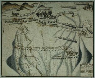 Plan von der Battailie / so den 1ten Octob. 1756 von der Königl. Preuss. Mit der Oesterreich. Armee bei Lobositz Geliefert worden.