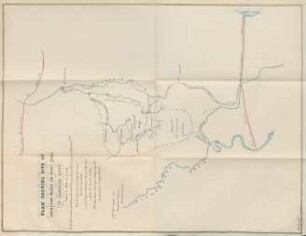 Plan shewing site of irrigation works on right bank of Damoodah River