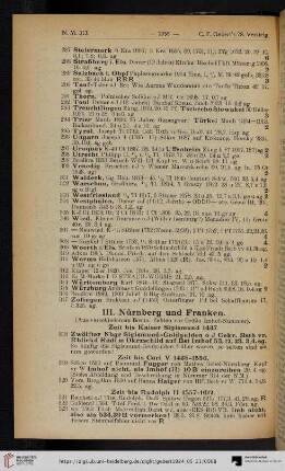 III. Nürnberg und Franken (Nr. 318-417)