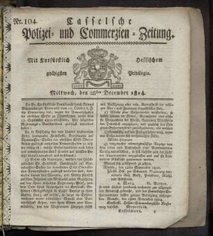 Nr. 104, Mittwoch den 28sten December. 1814