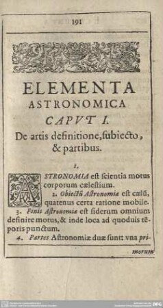 ELEMENTA ASTRONOMICA. Cap. I - XXI