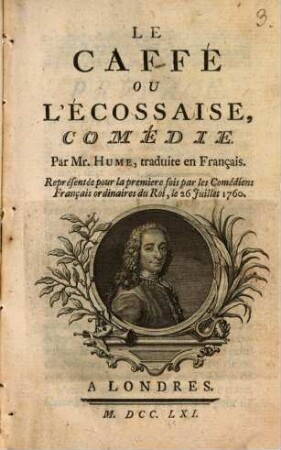 Le Caffé ou L'Écossaise ... : comédie
