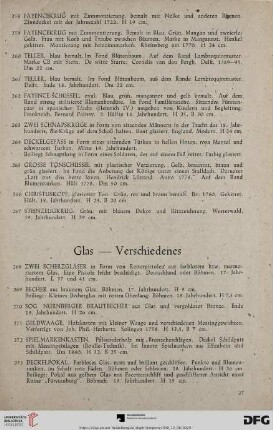 Glas - Verschiedenes (Nr. 268 - 273)