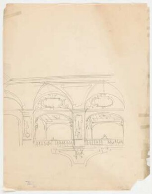 Thiersch, Friedrich von; München; Justizpalast - Treppenhaus (Perspektive)
