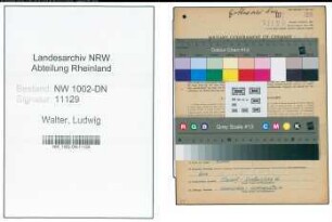 Entnazifizierung Ludwig Walter, geb. 19.10.1902 (Direktor)