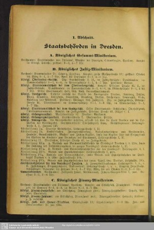 Behördenverzeichnis : Staatsbehörden in Dresden