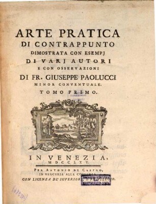 Arte Pratica Di Contrappunto, 1