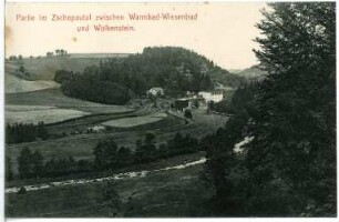 Warmbad-Wiesenbad. Zschopautal zw. Wiesenbad und Wolkenstein
