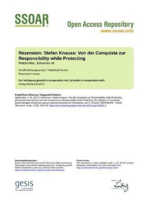Rezension: Stefan Knauss: Von der Conquista zur Responsibility while Protecting