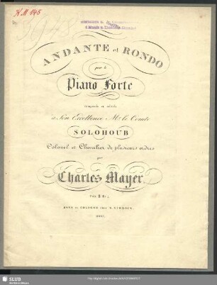 Andante et Rondo pour le Piano Forté