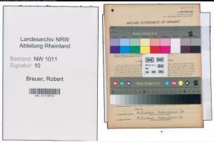 Entnazifizierung Robert Breuer , geb. 01.10.1898 (Lebensmittelhaendler)