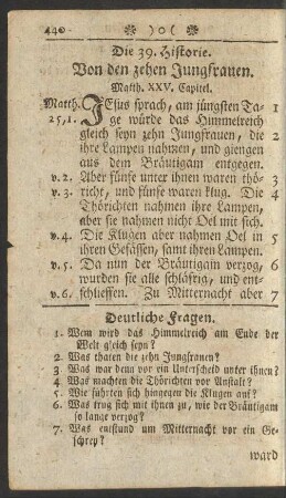 Die 39. Historie.
