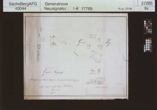 Himmelfahrt samt Abraham Fundgrube bei Freiberg; Berghalde und Tagegebäude des Abrahamschachtes