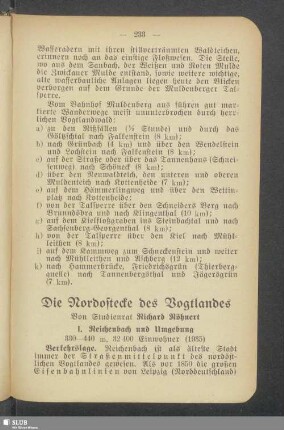 Die Nordostecke des Vogtlandes