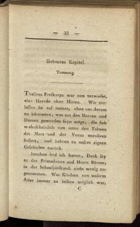 Siebentes Kapitel. Trennung.