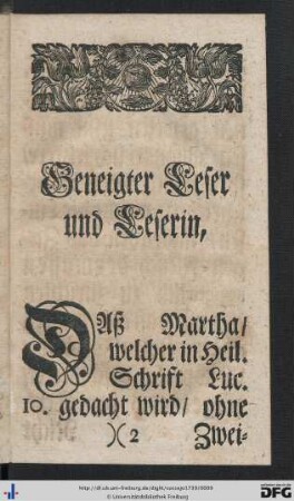 Geneigter Leser und Leserin.