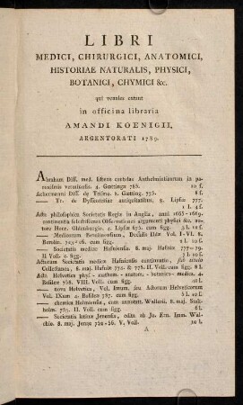 1-119, Libri medici, chirurgici, anatomici,...