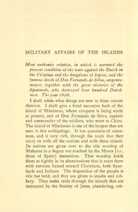 Military affairs of the islands